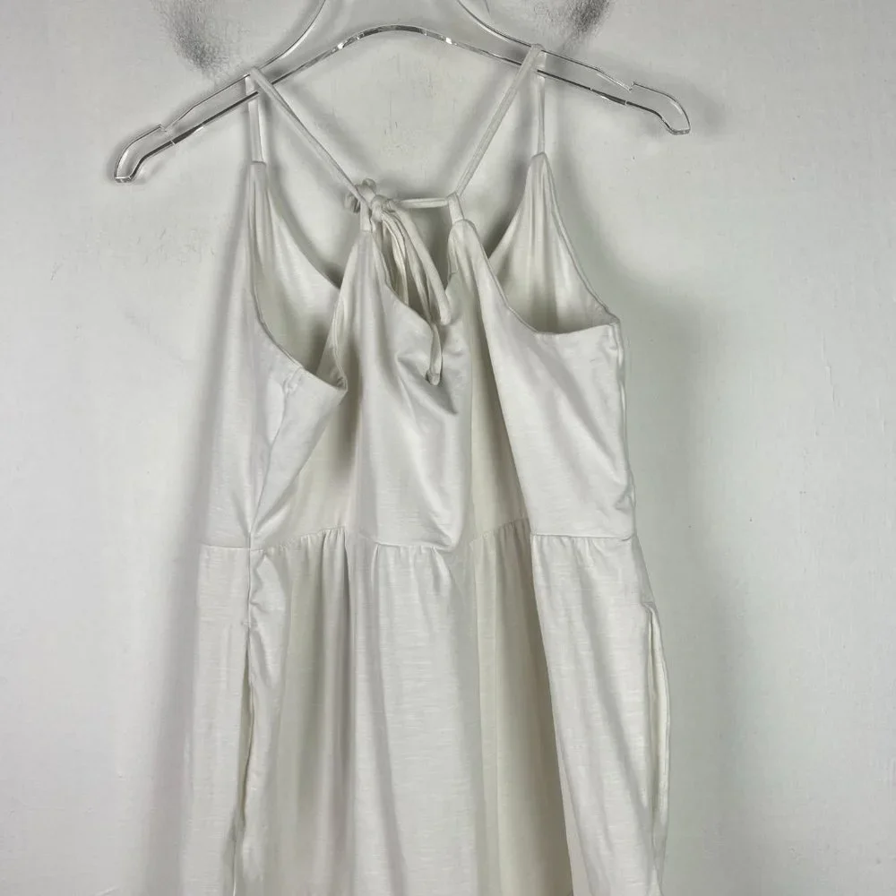 NWOT Old Navy Tiered Slub-Knit Midi Cami Swing Dress White Size Large L NEW - Picture 10 of 13
